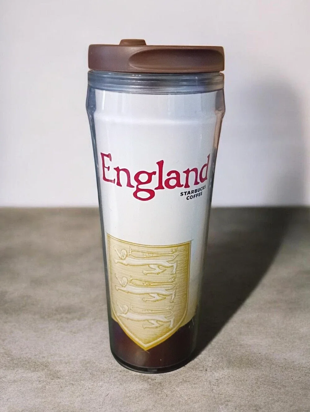 Starbucks England Avrylic Travel Coffee Tumbler Global Icon Series 12oz Rare